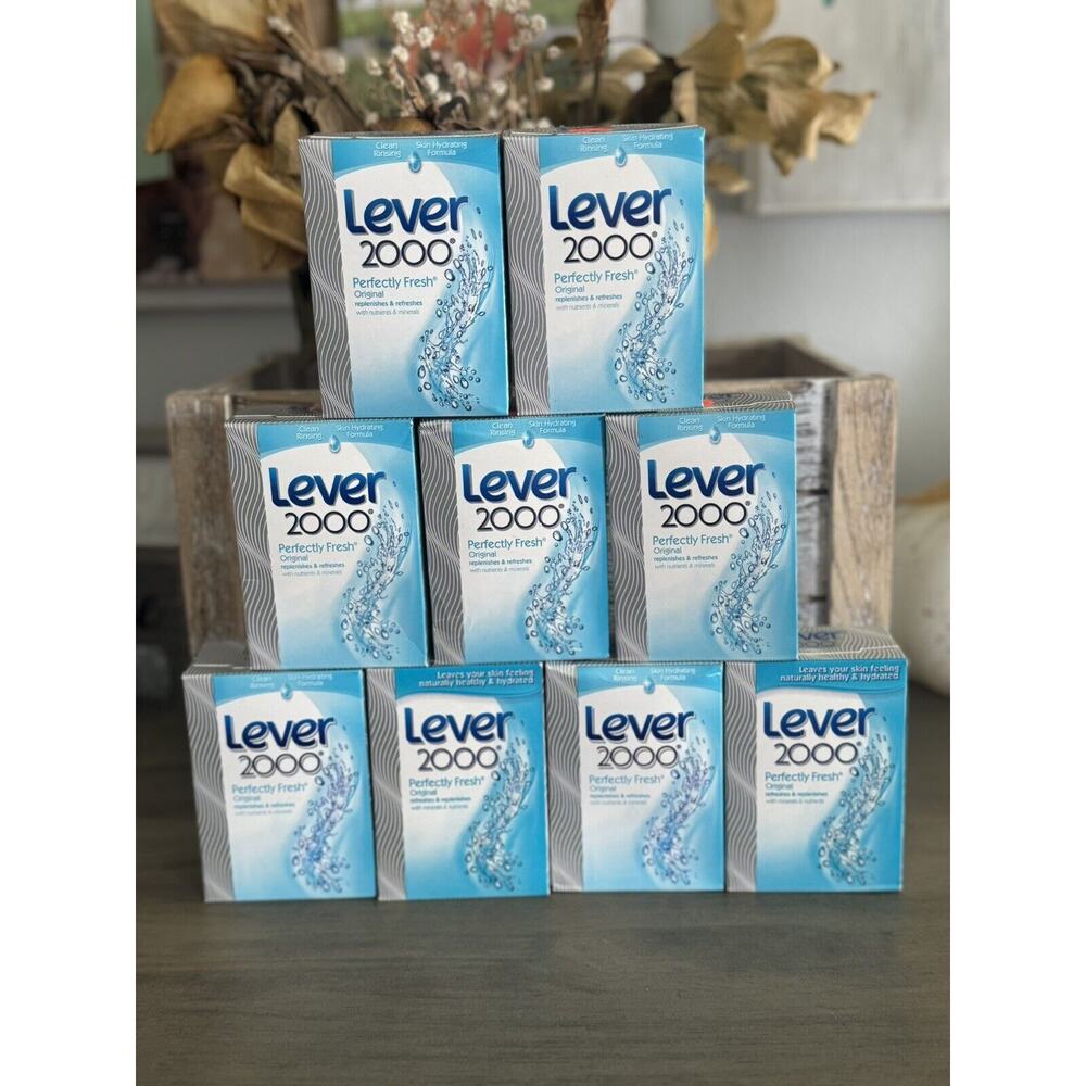 Lever 2000 Perfectly Fresh Original Bar Soap Body Soap Hydrates Box Lot of 9